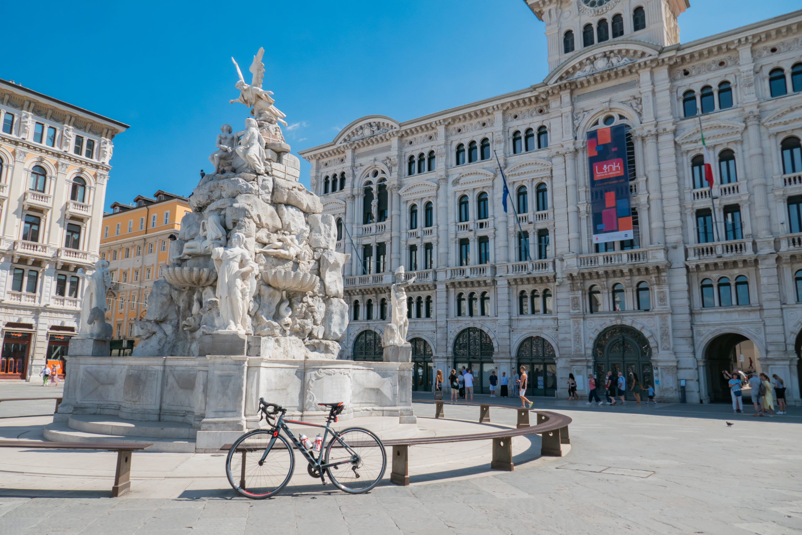 Rynek we włoskim mieście Triest